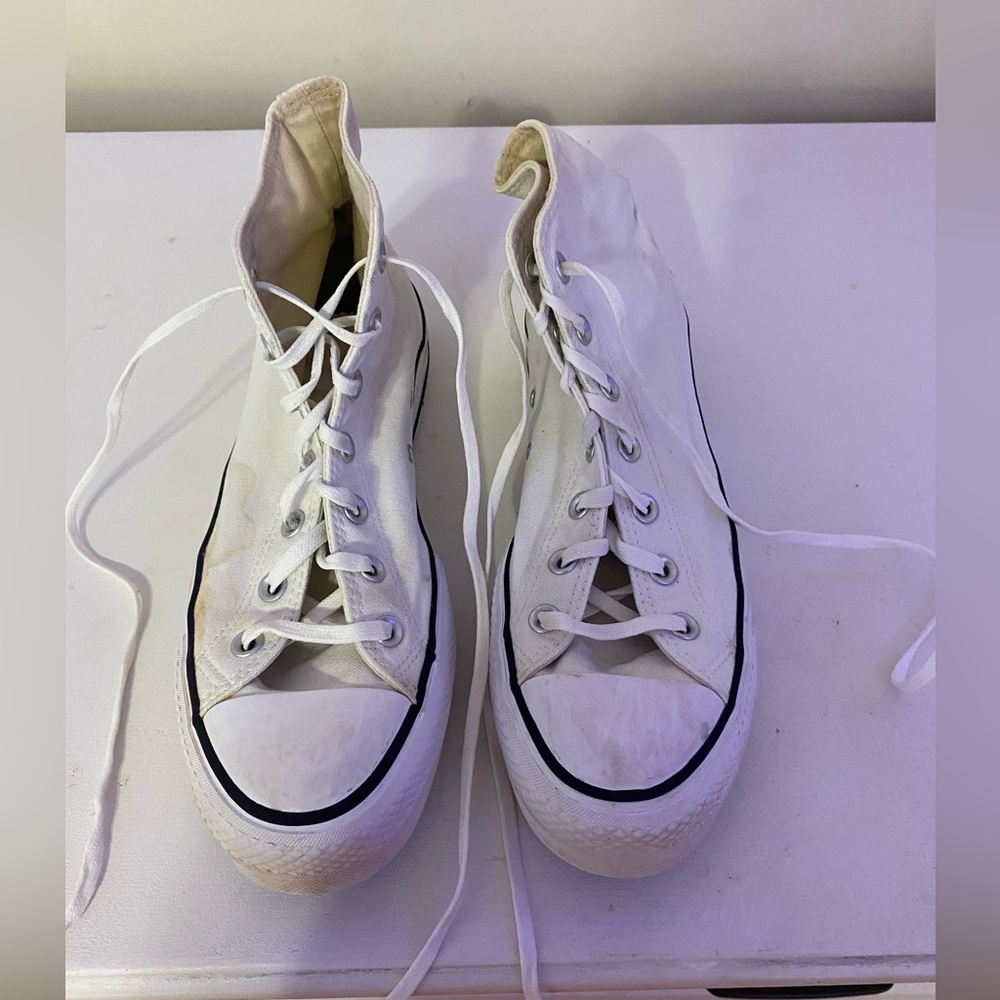 White platform converse